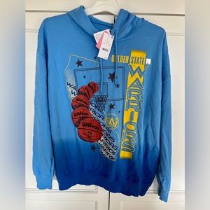 NBA Golden State Warriors Women's Pullover Hoodie - Ombré Blue - Size Large